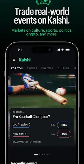Kalshi: Trade Events & Sports screenshot 1