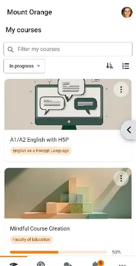 Moodle screenshot 1