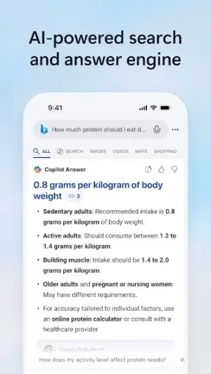 Microsoft Bing Search screenshot 1