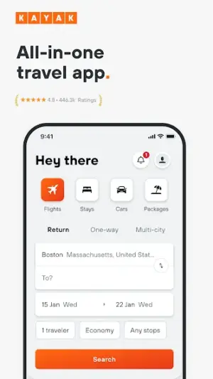 KAYAK: Flights, Hotels & Cars screenshot 1