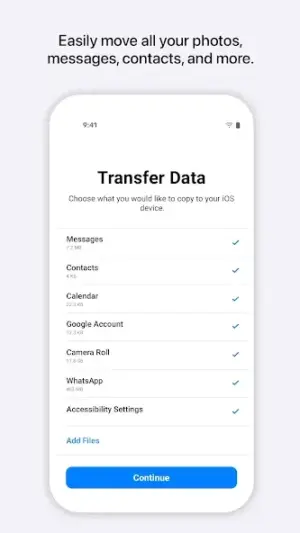 Move to iOS screenshot 1