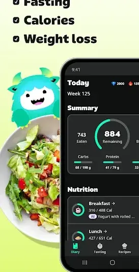 Yazio: AI Calorie Tracker screenshot 1
