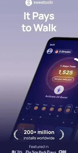 Sweatcoin・Walking Step Counter screenshot 1