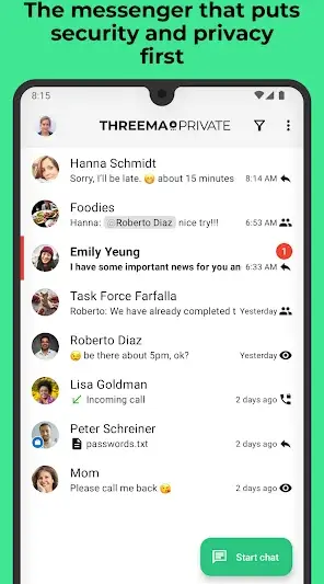 Threema. The Secure Messenger screenshot 1