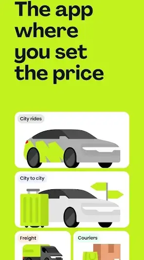 inDrive. Rides with fair fares screenshot 1