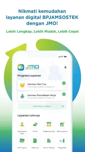 JMO (Jamsostek Mobile) screenshot 1