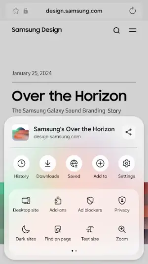 Samsung Browser screenshot 2