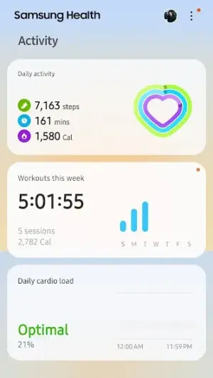 Samsung Health screenshot 2