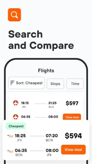 KAYAK: Flights, Hotels & Cars screenshot 3