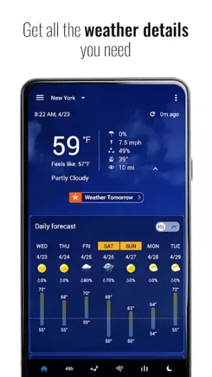 Transparent clock and weather screenshot 3
