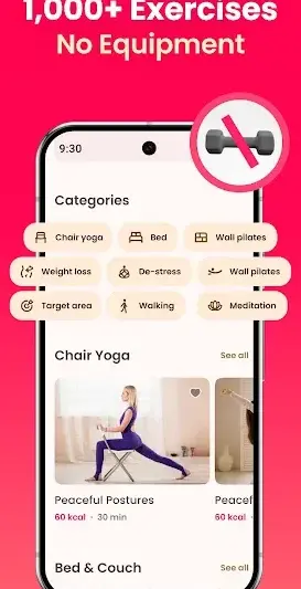 LazyFit: Chair Yoga & Pilates screenshot 4