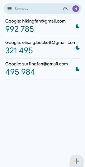 Google Authenticator screenshot 5