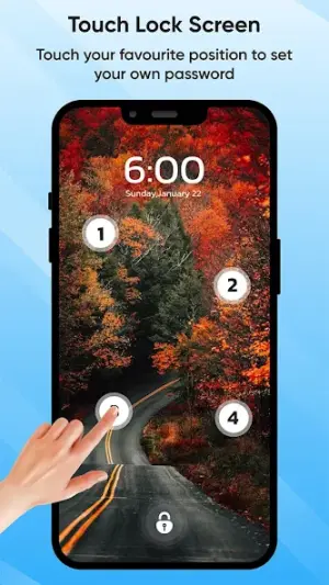 Touch Lock Screen Touch Photo screenshot 1